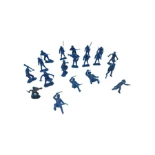 Lot Of 19 1970s Union Soldier 2.5" Action figure plastic molded Blue Tim Mee Toy