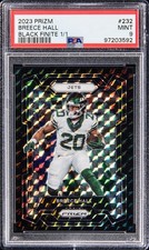 2023 Panini Prizm Black Finite #232 Breece Hall 1/1 One Of One PSA