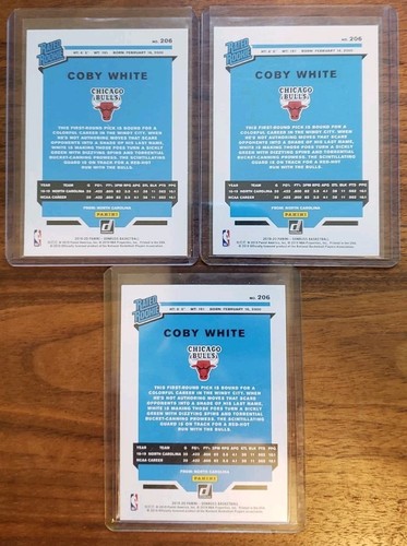 2019-20 Donruss Coby White #206 Rookie RC Chicago Bulls - Picture 2 of 2