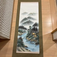 Pergamino colgante arte paisaje, decoración tradicional japonesa, colgante de pared