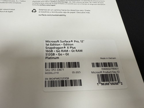 Microsoft Surface Pro 11 Copilot+ PC 12" NOWY (Snapdragon X Plus, 16GB, 512GB) - Zdjęcie 3 z 3