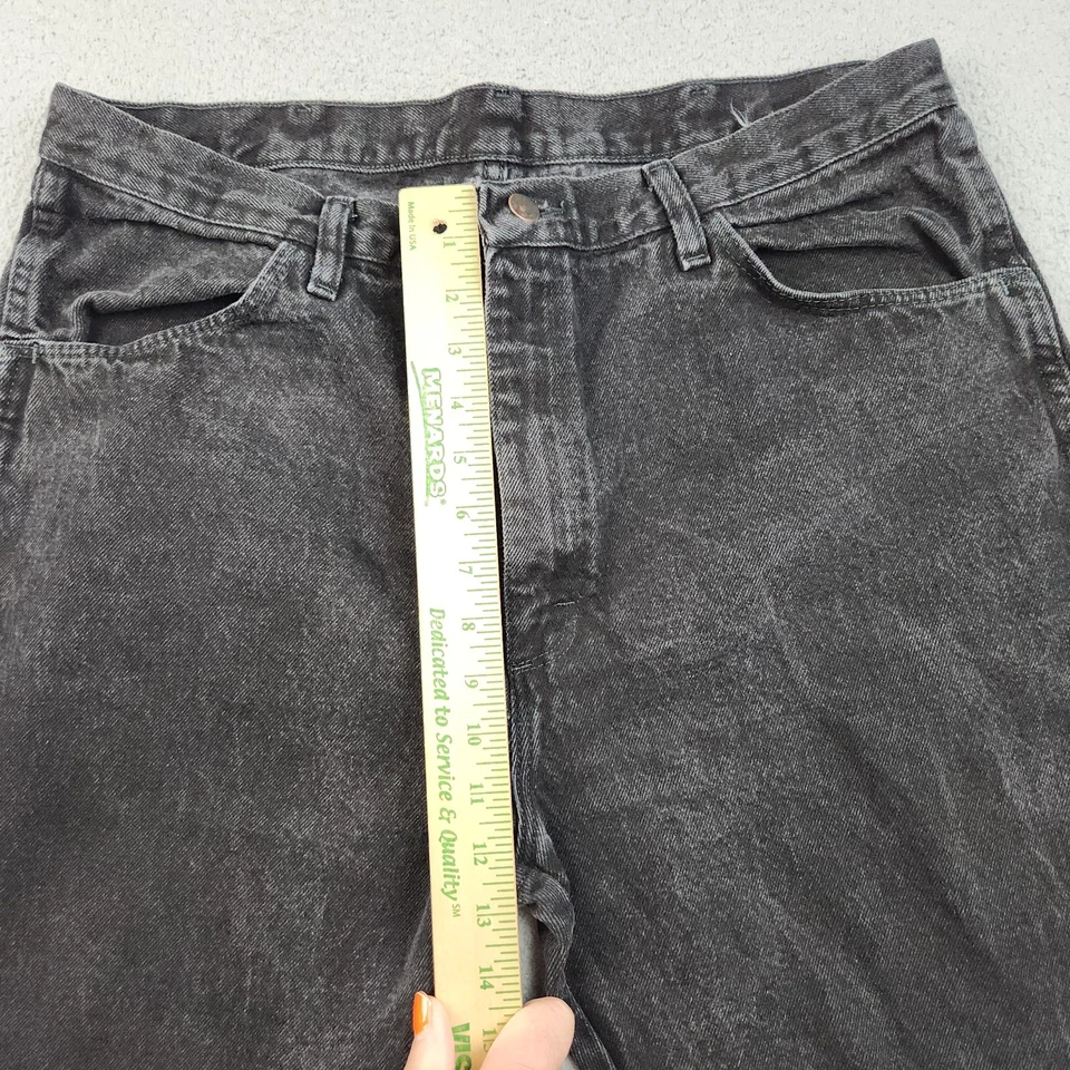 Pantalones de mezclilla Rustler Jeans para hombre 38x32 negros pierna recta años 90 grunge lavado carbón Foto 4 de 4