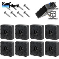 GummifüßE Schraubbar Schwarz Rutschfest 30X30Mm MöBelgleiter Mit Schrauben 8