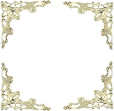 100-Pack Antique Gold Corner Protectors - Decorative Edge Guards for Photo, B...