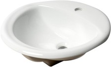 ALFI brand ABC802 20-7/8" Oval Porcelain Drop In Bathroom Sink - White