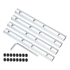 4 Pcs Aluminum Extrusion Connector, 4"x0.18" Straight Line Connector with Wrench