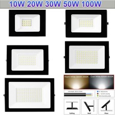 10-100W LED Floodlight Spot Light Watt Security Flood Light Outdoor Garden Lamps