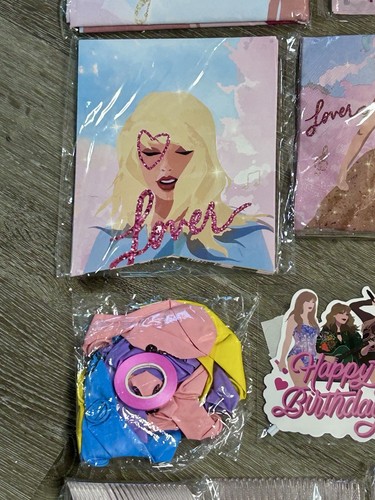 Taylor Swift Happy Birthday Party Decorations Lot Plates Cups Napkins & More New - Picture 9 of 18