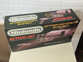 Nintendo Entertainment System (NES, 1989) Action Set LOT: Box, Console & More