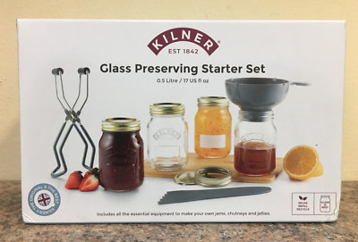 Kilner 25.058 Regular Mouth Glass Preserving Starter Set 8 Pc.