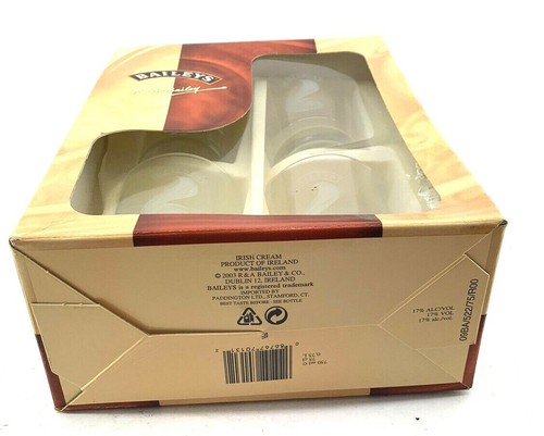 Baileys Original Irish Cream Celtic Mist Logo Bubble Base Rocks Glas, Box Set 4 - Bild 5 von 5