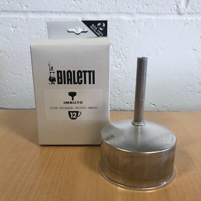 Bialetti 12 Tassen Mokka Express Topf Trichter Filter - Brandneu Verpackt - Made in Italy