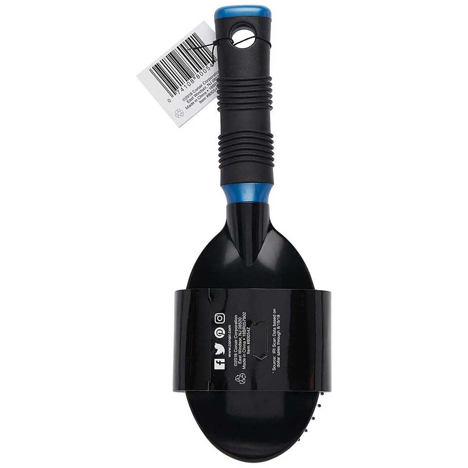 Cepillo de pelo Conair Pro con cerdas de alambre, base de cojín, los colores pueden variar, negro Foto 4 de 4