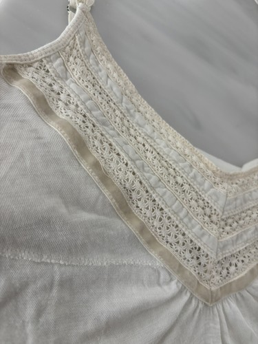 Abercrombie And Fitch Y2K Ivory Crocheted Babydoll Cami Bella Swan Size Small - Picture 8 of 8