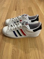 New Adidas Men’s Size 11.5 Superstar White/Red/Green/Blue Shoes IF7821