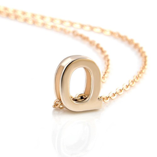 Mode Frauen vergoldet Initiale Alphabet Buchstabe A-Z Anhänger Kette Halskette - Bild 22 von 37