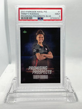 Trinity Rodman RC 2021 Parkside NWSL Promising Prospects Blue Rookie * PSA 9 *