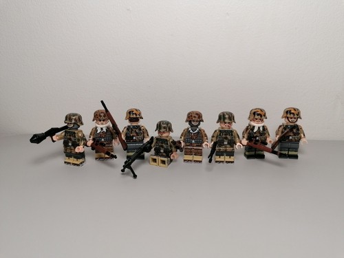 WW2 German Panzer Grenadier minifigure With Deluxe Weapon Lot 1