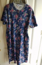 VINTAGE MAXI BLUE FLORAL PRINT DRESS - 1990s - PRE-OWNED