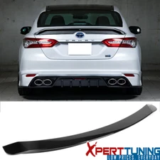 Fits 18-24 Toyota Camry PB Style Rear Trunk Spoiler Gloss Black ABS