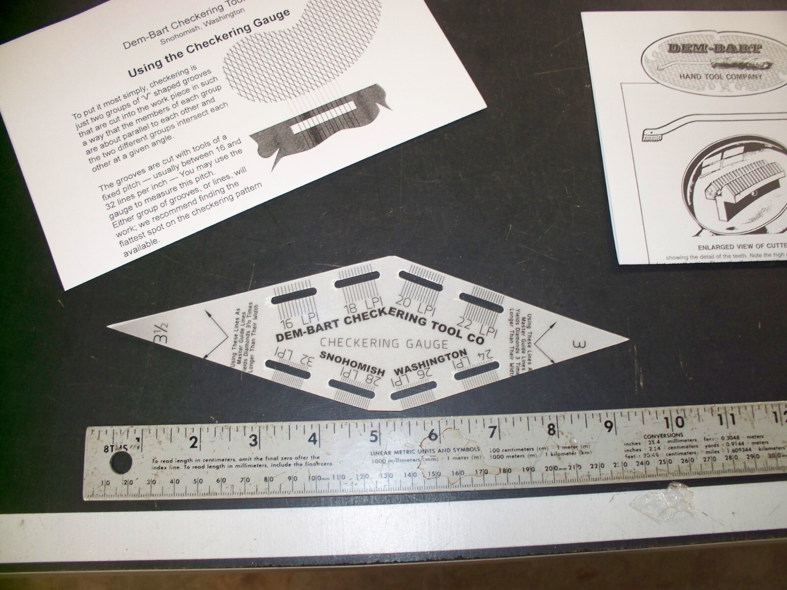 DEM-BART checkering tool gauge | eBay