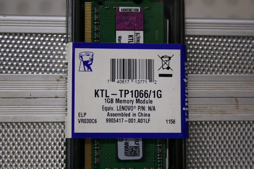 Kingston KTL-TP1066/1G 1GB Memory Module - Image 3 of 3