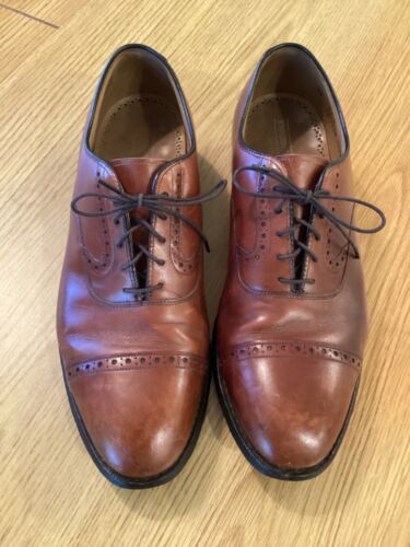 Johnson & Murphy Heritage 10 D/B 24408 Brown Oxford Cap Toe Men's Shoes - Picture 2 of 7