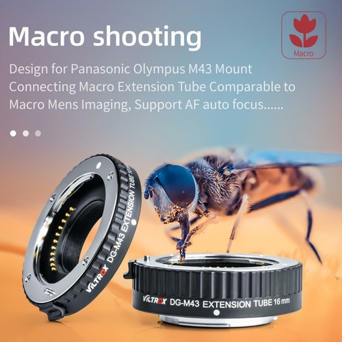 Viltrox DG-M43 AF Lens Adapter Macro Extension Tube for Panasonic Olympus M4/3 - Picture 6 of 8