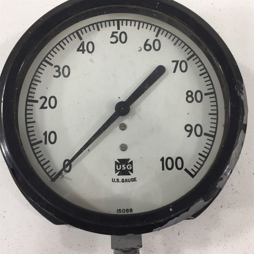 Ametek USG Pressure Gauge 0-100PSI 1/2" BM 4" Face Flange Mount - Picture 2 of 5