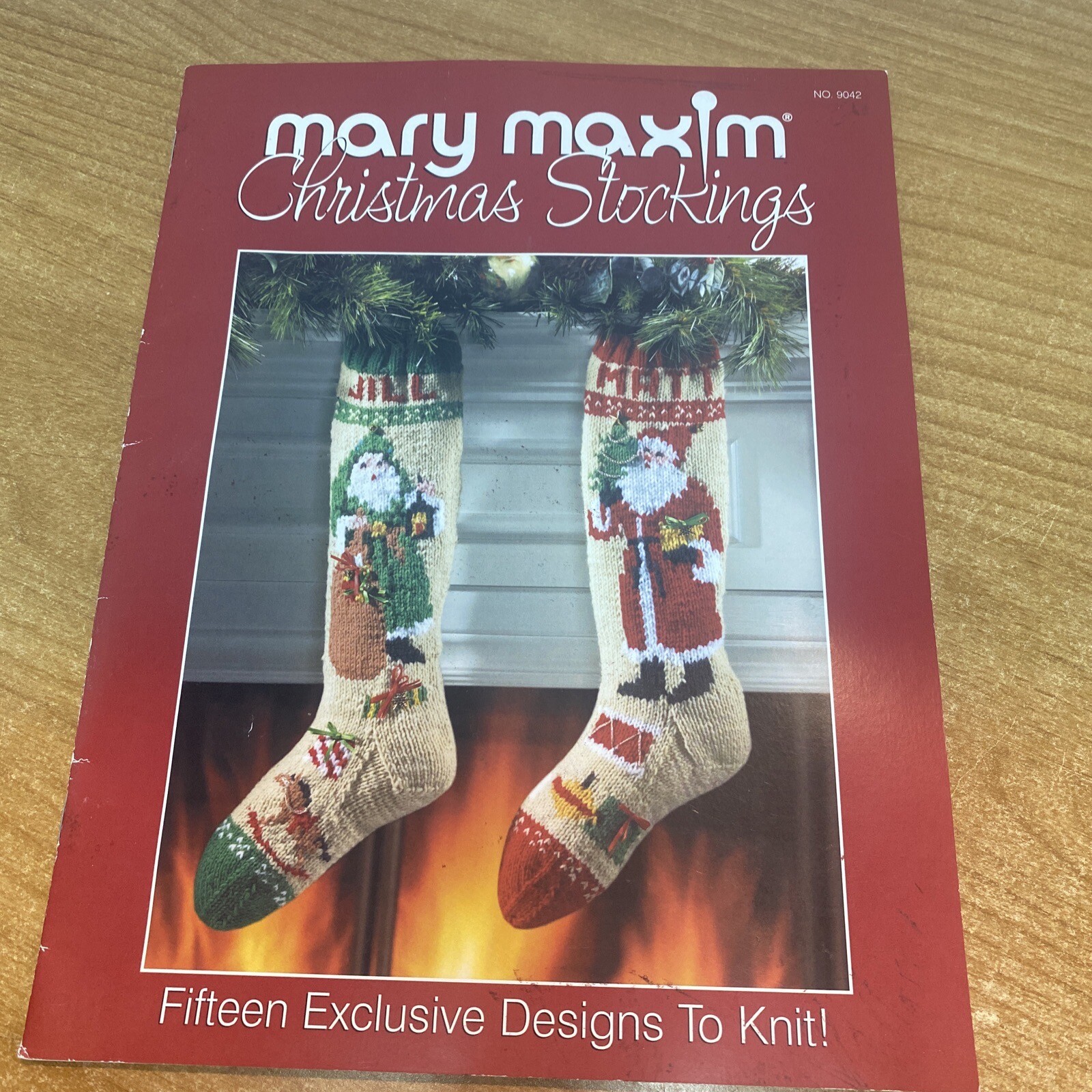 Mary Maxim Christmas Stockings Vintage Knitting Pattern Book 15 Designs M9 eBay