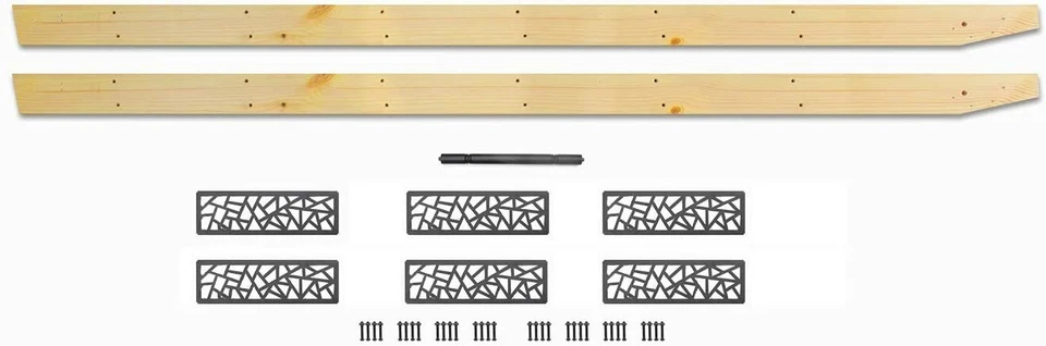 未完成松木滑动图书馆梯子带金属阶梯滚梯 — 第 4/4 张图片