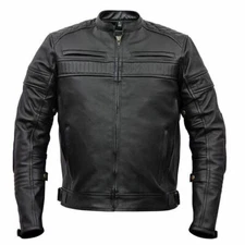 Men's Padded/Vented Motorcycle Jacket Scooter Jacket by Vance Leather