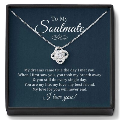 to my soulmate Pendant Necklace birthday valentine's anniversary Christmas gift