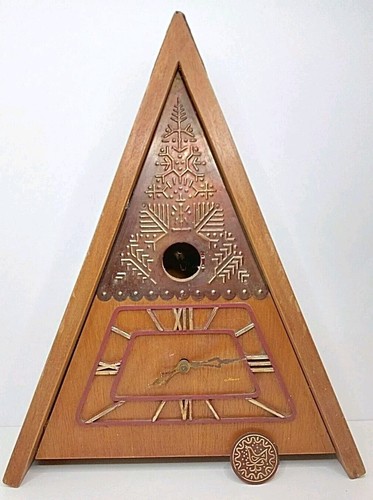 MAYAK MAJAK Cuckoo Wall Clock Vintage Deco Collectible USSR Soviet Wood Ukraine