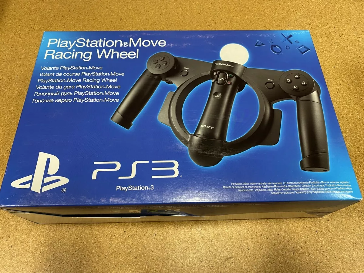 BRAND NEW SEALED Sony Move Racing Wheel PS3 PS4 PlayStation Motion  Controller 711719990390