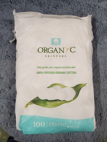 Organyc Skin Care Cotton Balls Soft Gentle Sensitive Skin 100 Ct 3 Pack - Picture 3 of 8