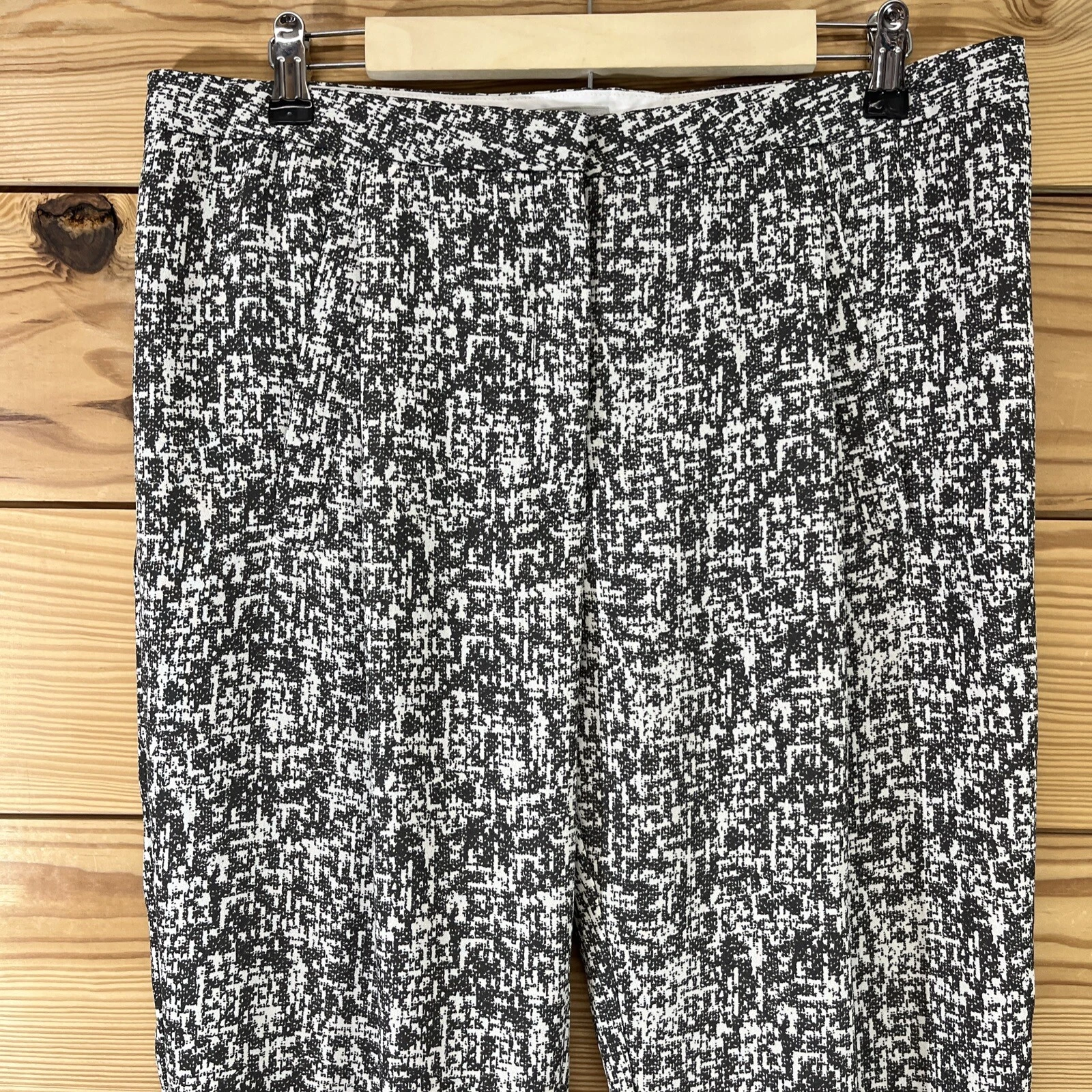ACNE STUDIOS Pantaloni eleganti acne 42 US 14 stampa a contatto grigio avorio plissettato poli senza orlo B113
