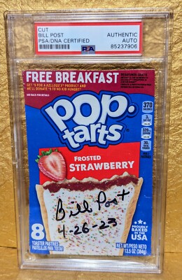Bill Post Autograph Invented Pop-Tarts Signed Original Box Top PSA DNA 