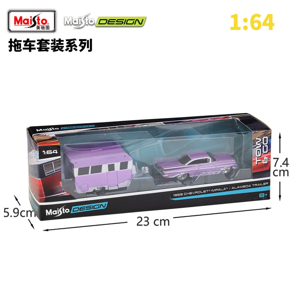 Hot 1:64 Trailer Set Series Simulation Alloy Flat Traction Trailer Car Model - Image 4 of 4