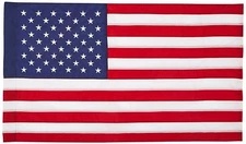 3x5 United States Embroidered Sewn Flag 3'x5' House Banner Pole Sleeve 210 Nylon