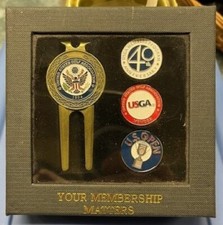USGA 40th Anniversary 2015 Members Coin Golf Ball Markers  Divit Fixer Box Set