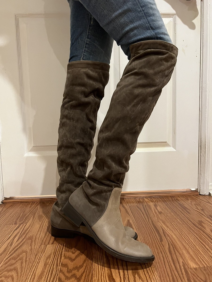 BRUNELLO CUCINELLI suede above knee boots ( retail $3,895