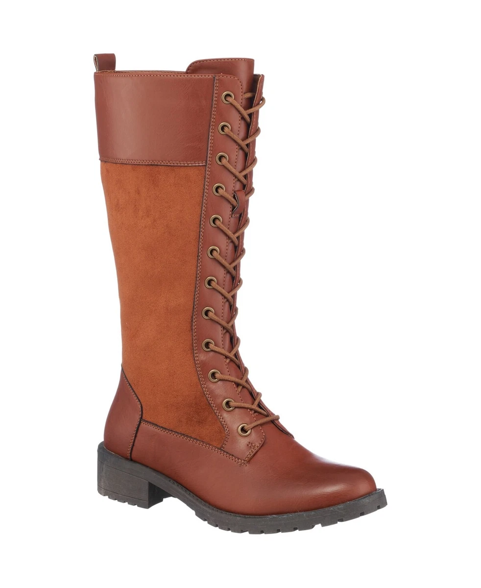 Gc Shoes Women s Fresh Combat Boots Brown Size 7.5 eBay