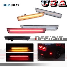 Amber Front Red Rear Clear Led Side Marker Lights For Dodge Challenger 15-23 Amber Front Red Rear Clear Led Side Marker Lights For Dodge Challenger 15-23