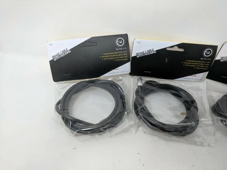 Лот из 4 тормозных кабелей Sunlite с корпусом, 60-дюймовый корпус x 65-дюймовый внутренний провод, 1427 - Изображение 2 из 4