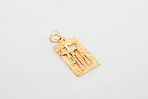 14 Karat Gelbgold Anhänger Chai Form feiner Schmuck 2,20 g - Bild 3 von 5