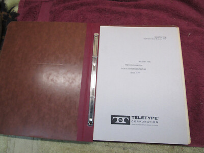 VINTAGE TELETYPE Bulletin 181B - SIGNAL DISTORTION TEST SET DXD REPAIR SCHEMATIC