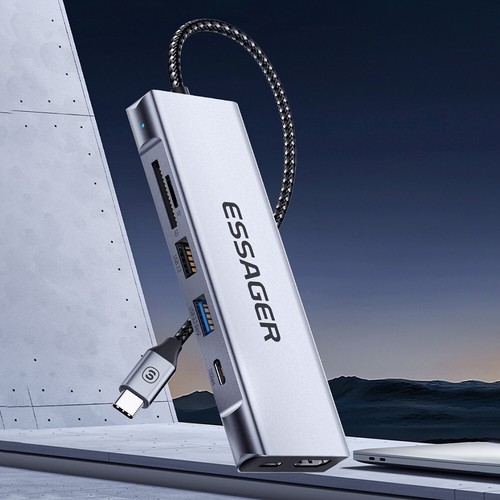 High Speed Docking Station- 100W Charging M.2 Enclosure 10GBPS 8-in-1 USB Hub - Picture 15 of 24