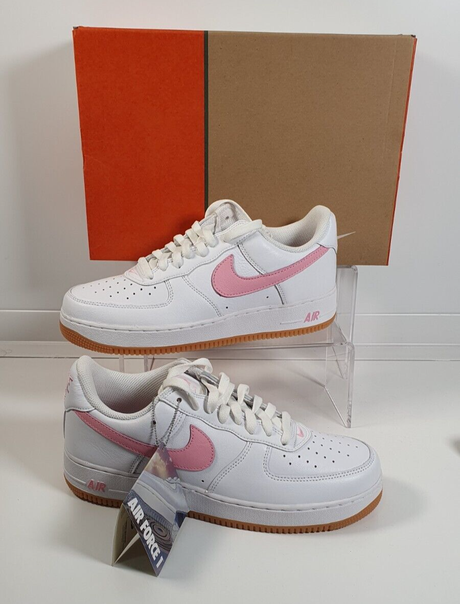 Nike Air Force Low Retro White Pink Fashion Trainers UK EU