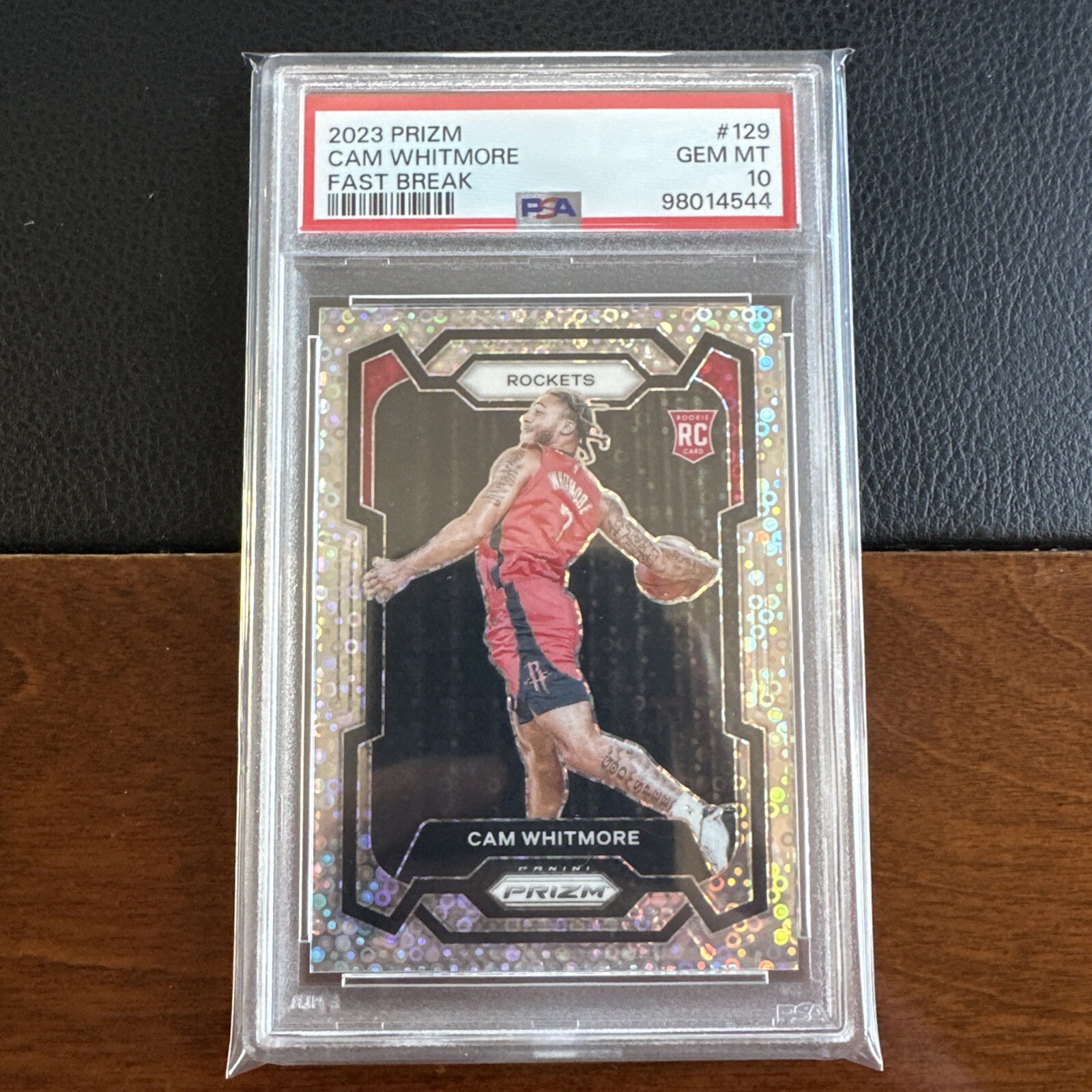 2023-24 Panini Prizm Cam Whitmore Fast Break RC #129 PSA 10